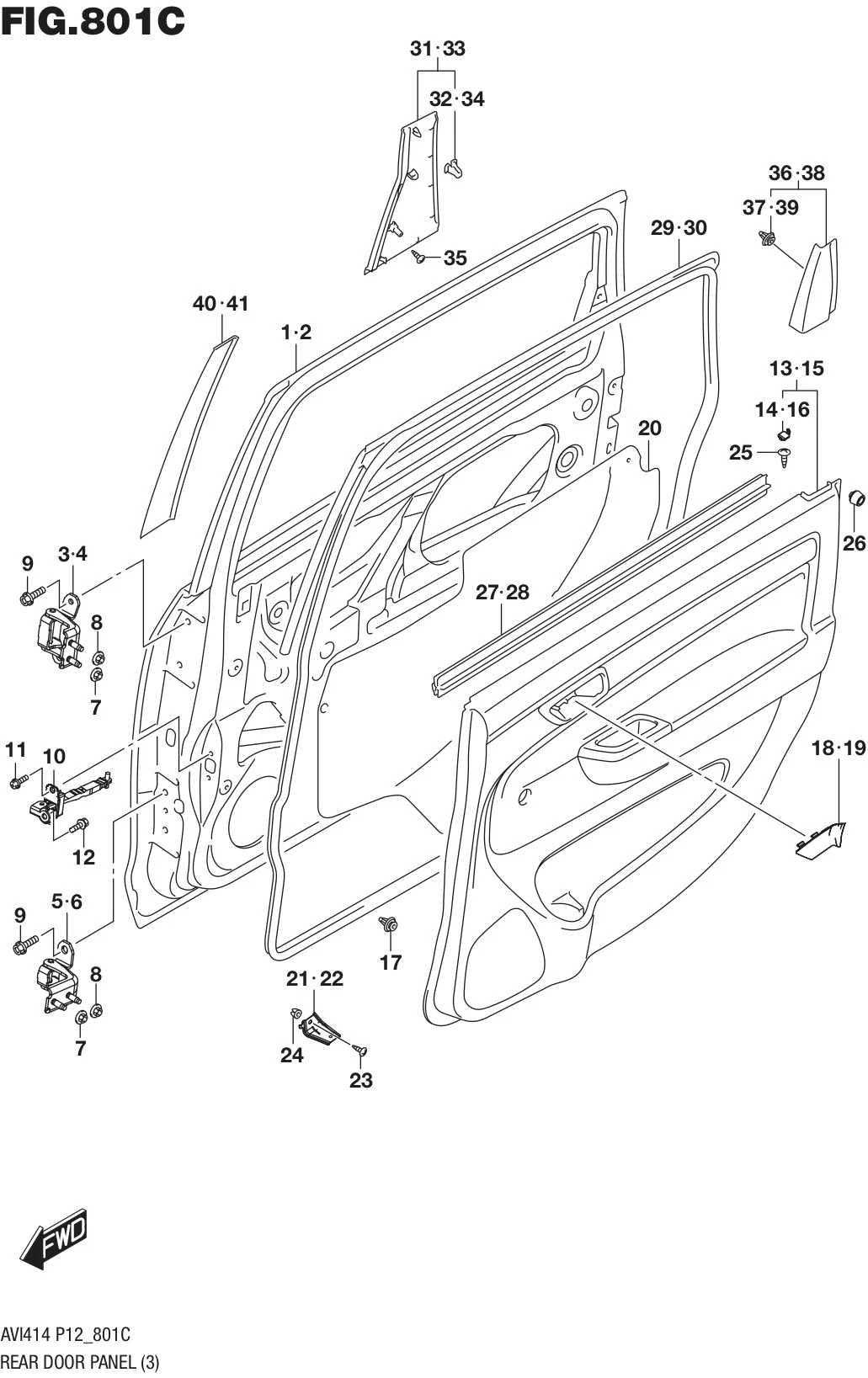 FIG.801C REAR DOOR PANEL