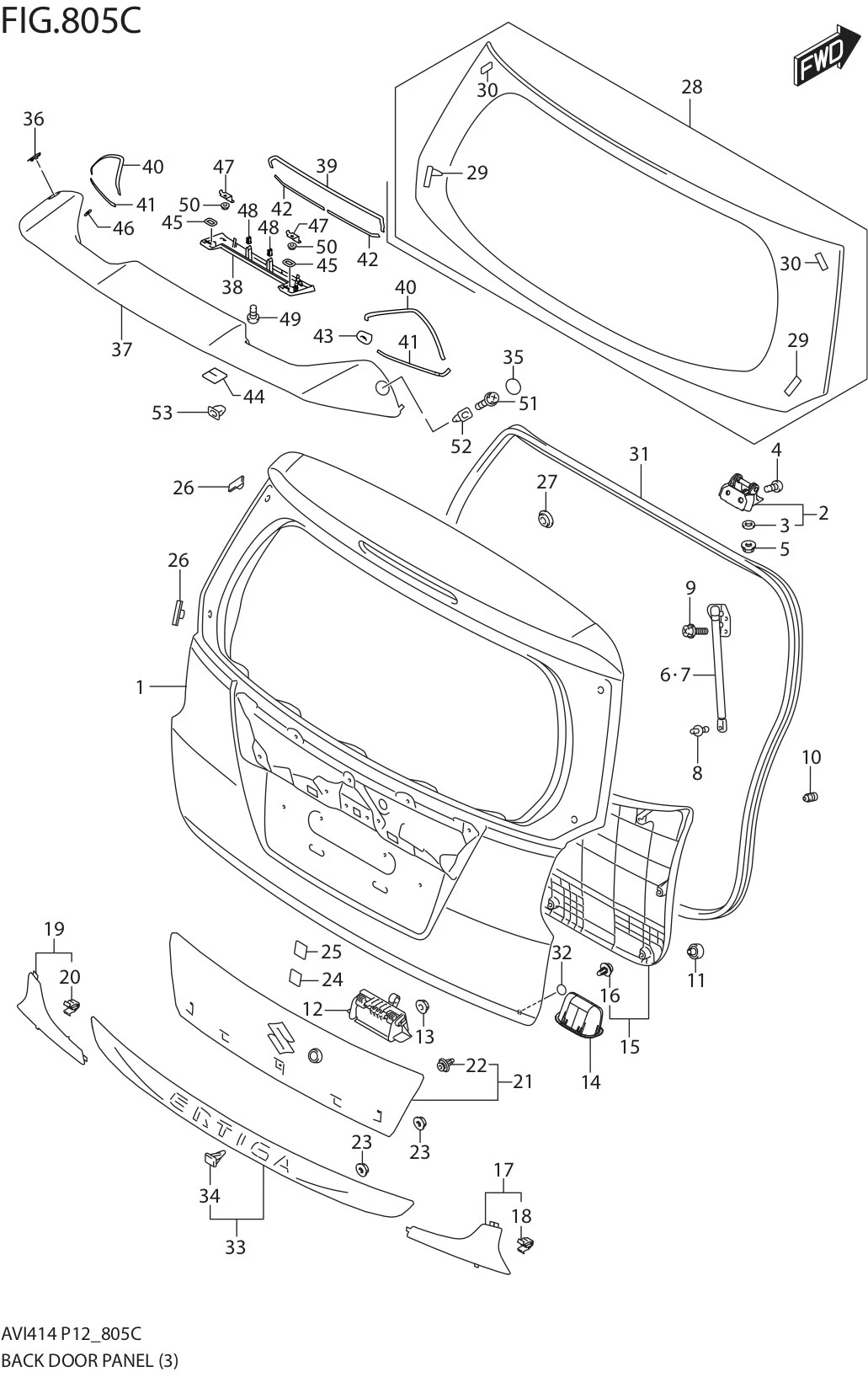 FIG.805C BACK DOOR PANEL
