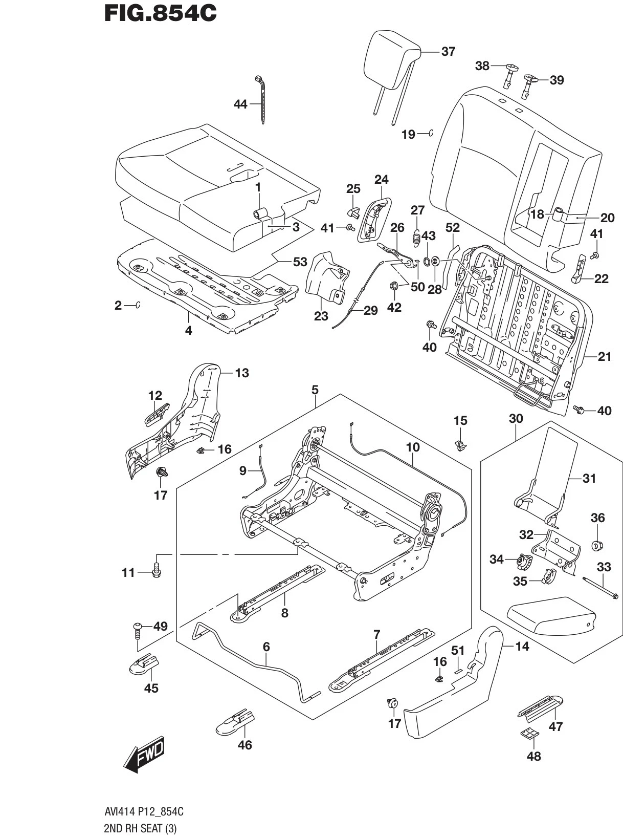FIG.854C 2ND RH SEAT