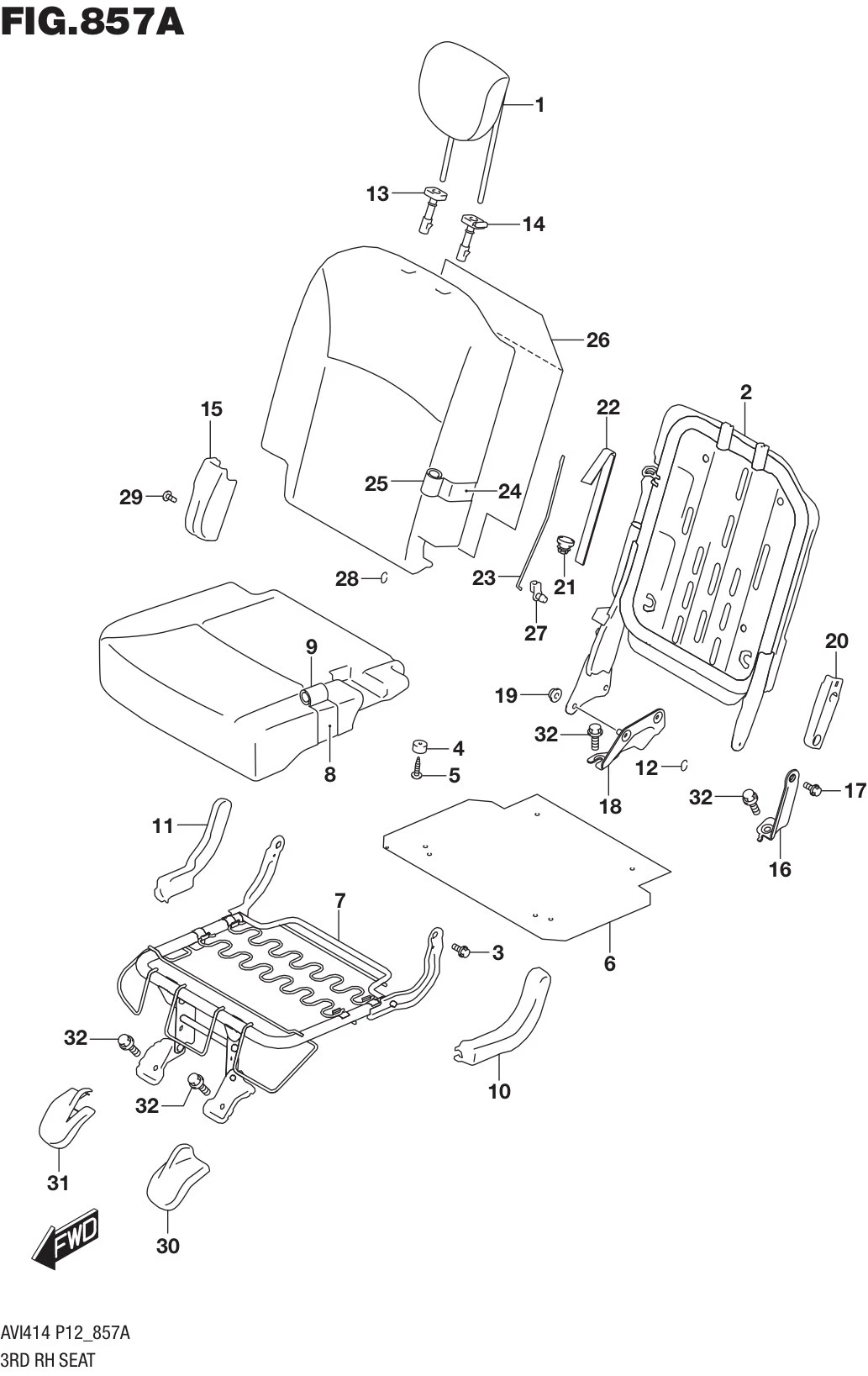 FIG.857A 3RD RH SEAT