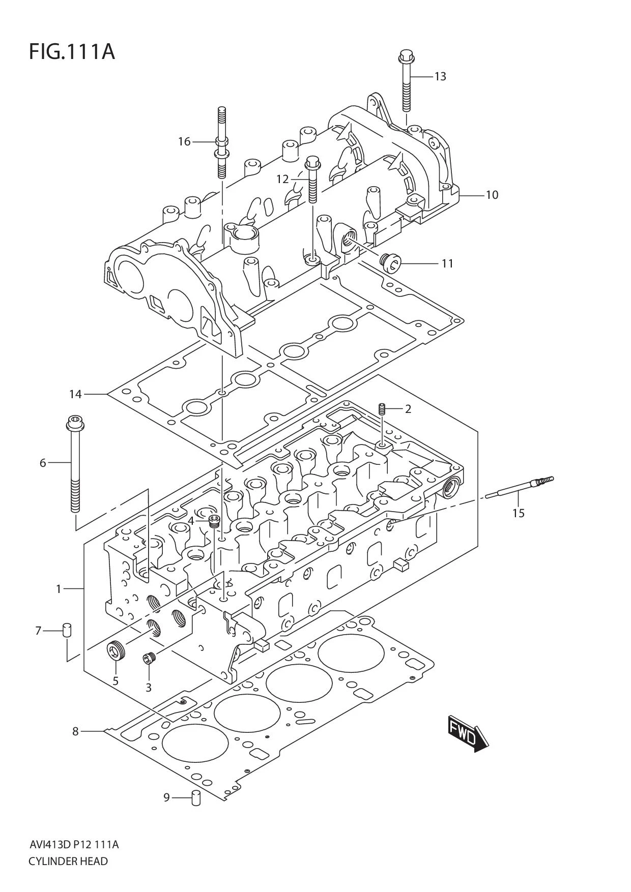 FIG.111A CYLINDER HEAD