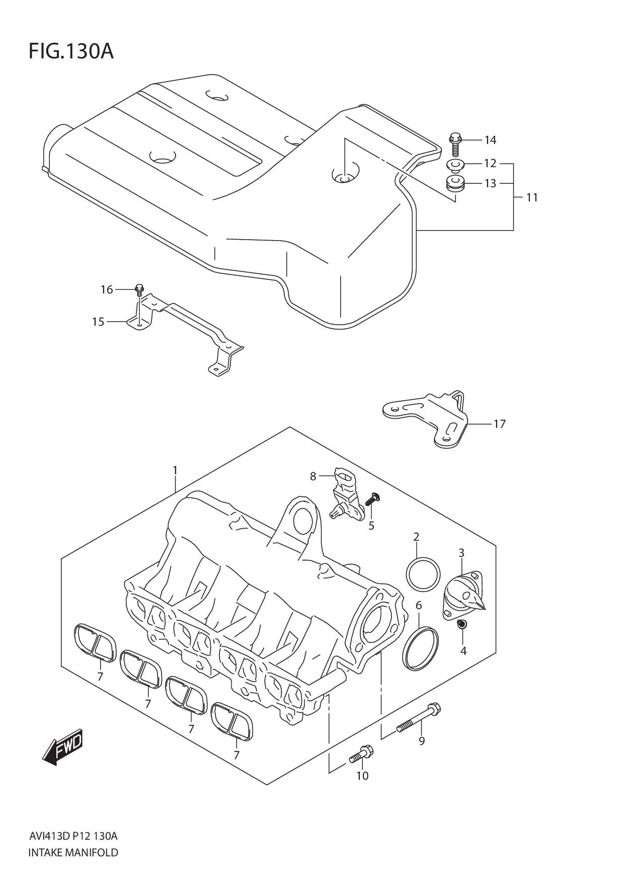 FIG.130A INTAKE MANIFOLD