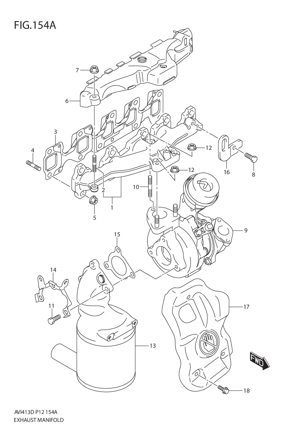 FIG.154A EXHAUST MANIFOLD
