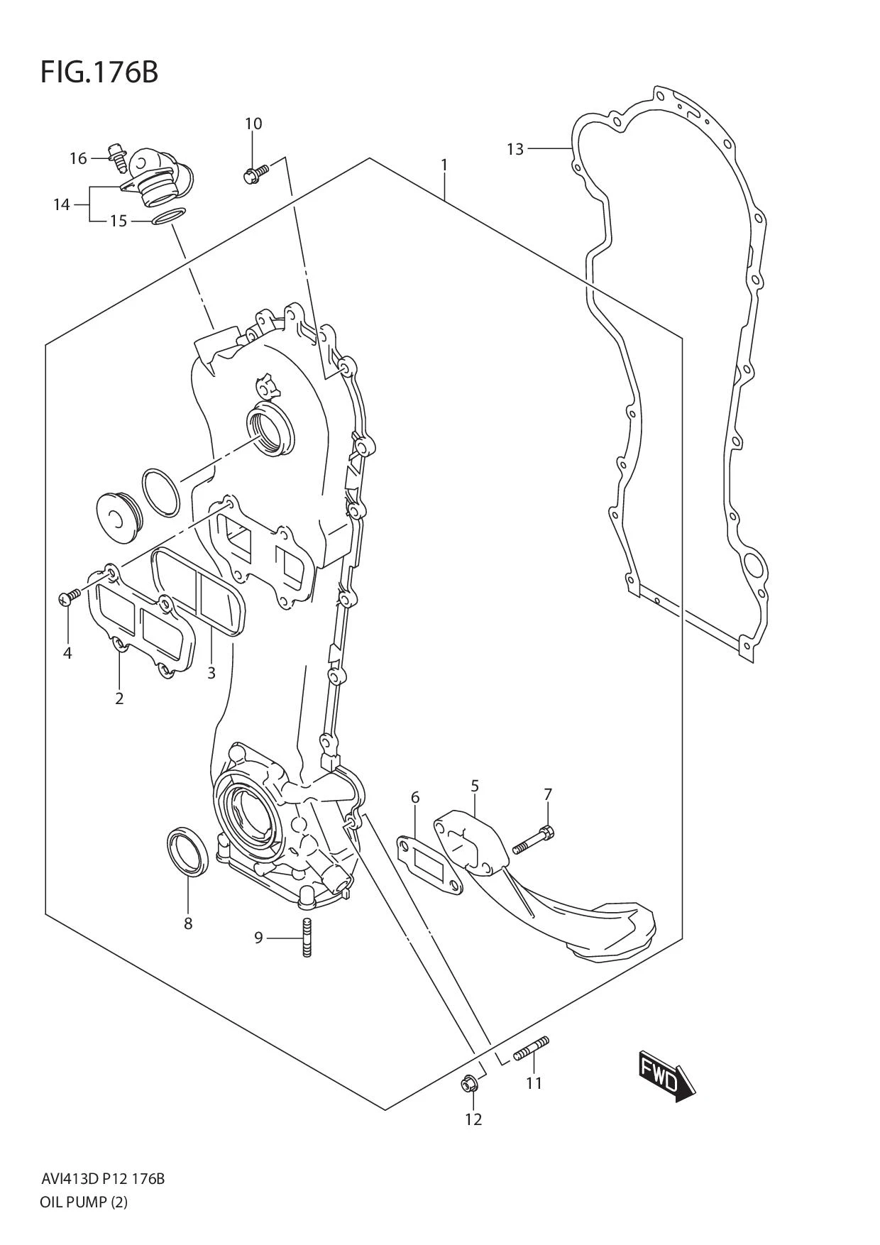 FIG.176B OIL PUMP (UCAL)