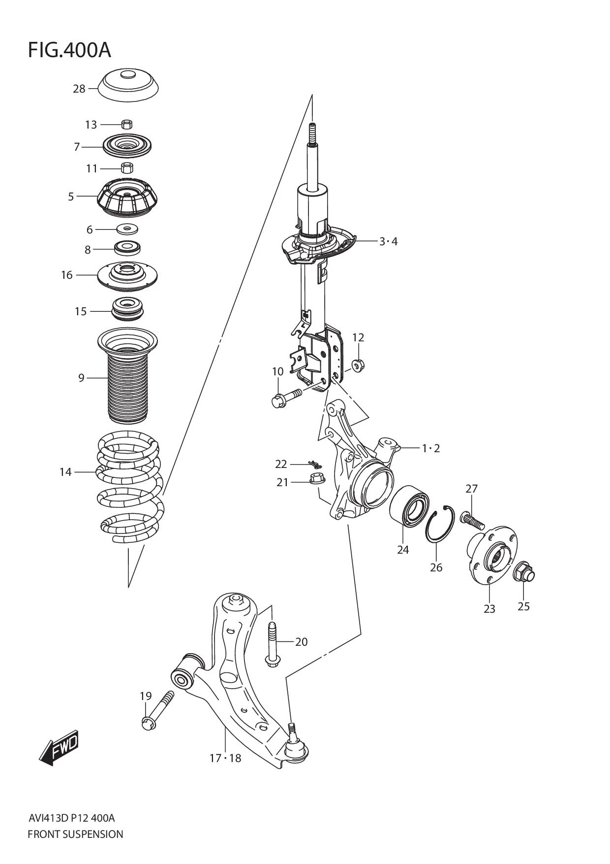 FIG.400A FRONT SUSPENSION