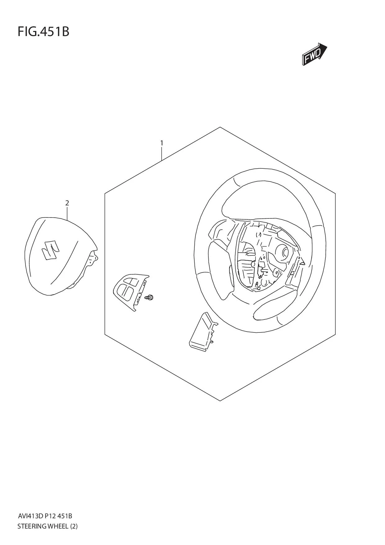 FIG.451B STEERING WHEEL (W_AUDIO SWITCH)