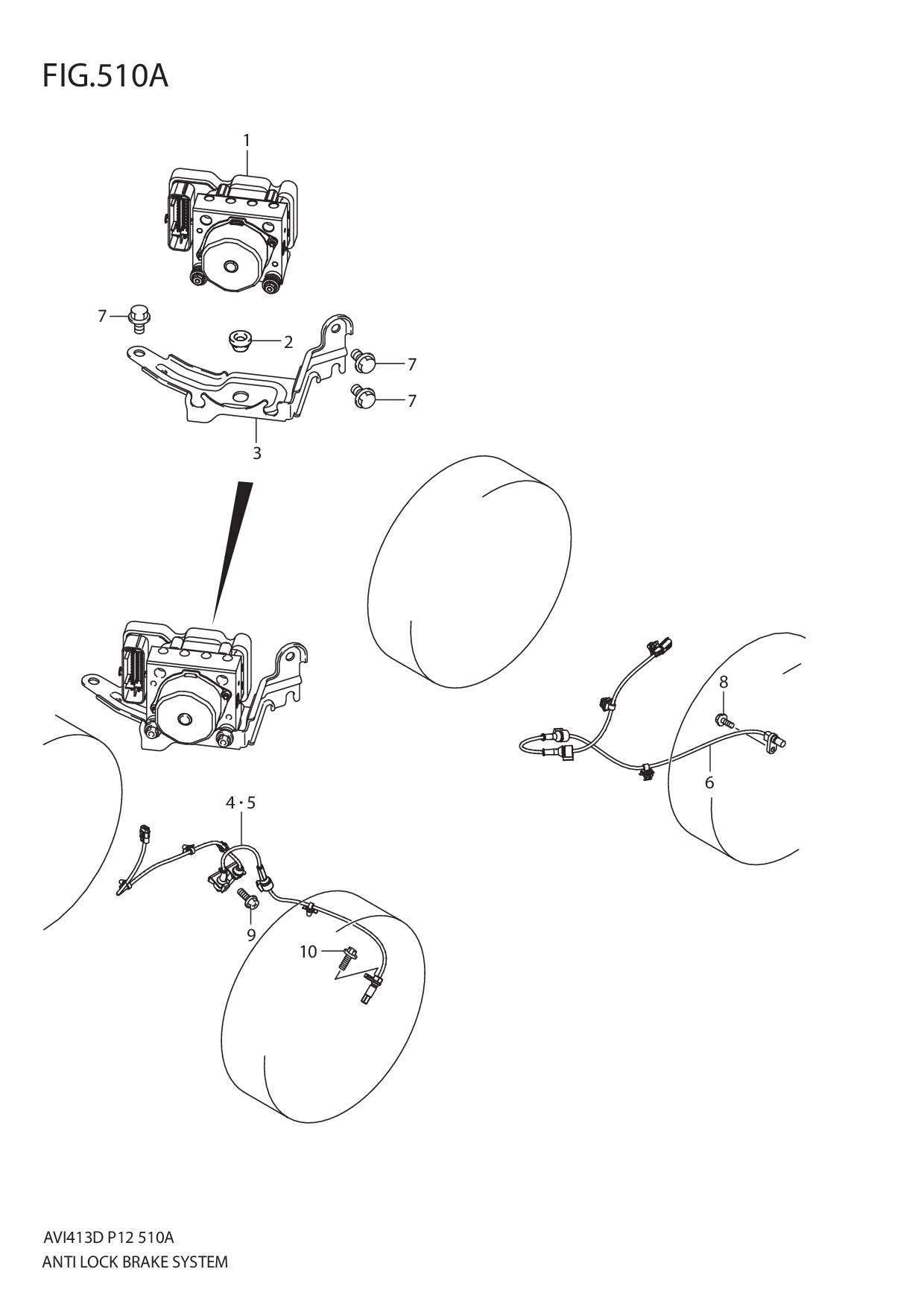 FIG.510A ANTI LOCK BRAKE SYSTEM (W_ABS)
