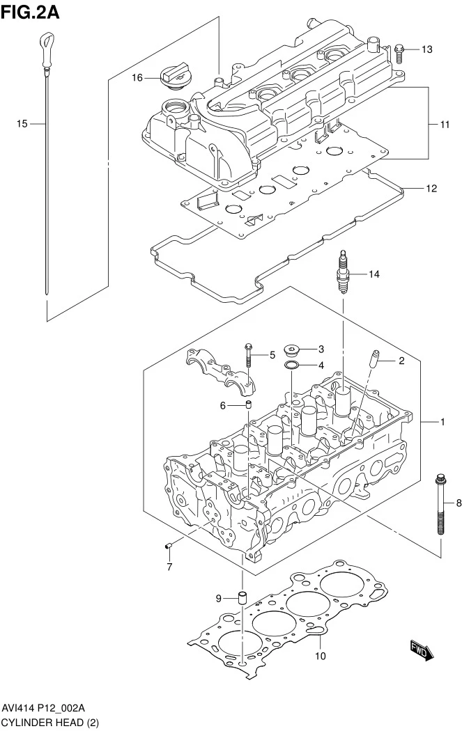 FIG.2A CYLINDER HEAD (TYPE 3)