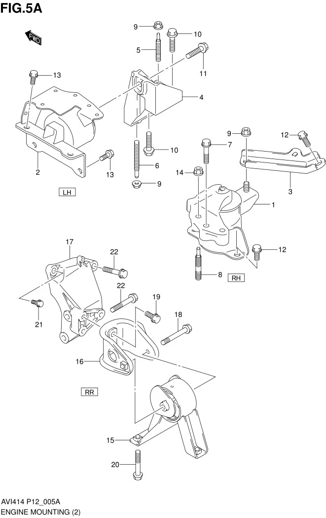 FIG.5A ENGINE MOUNTING (MT:TYPE 3)