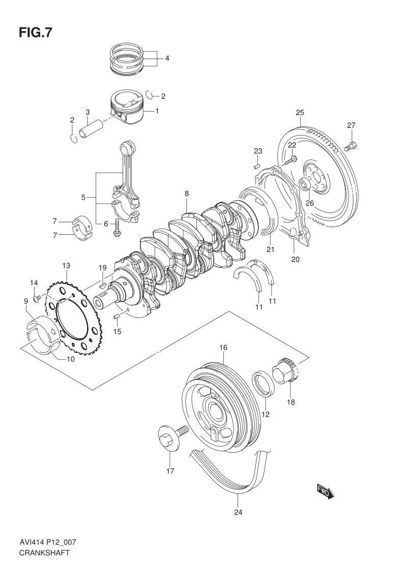 FIG.7 CRANKSHAFT