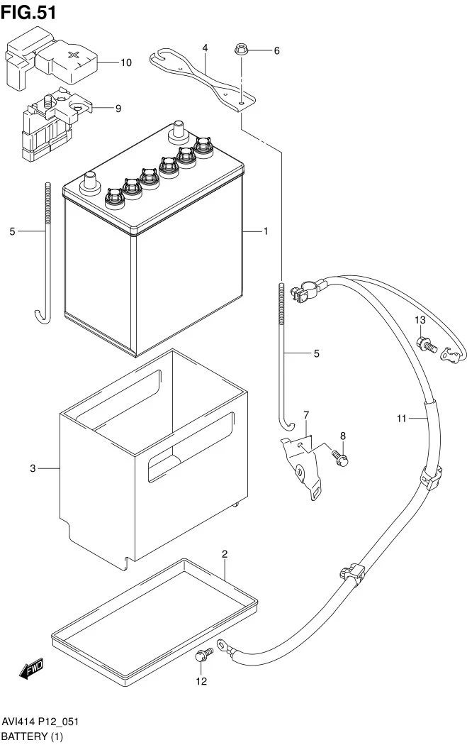 FIG.51 BATTERY (TYPE 1,TYPE 2)
