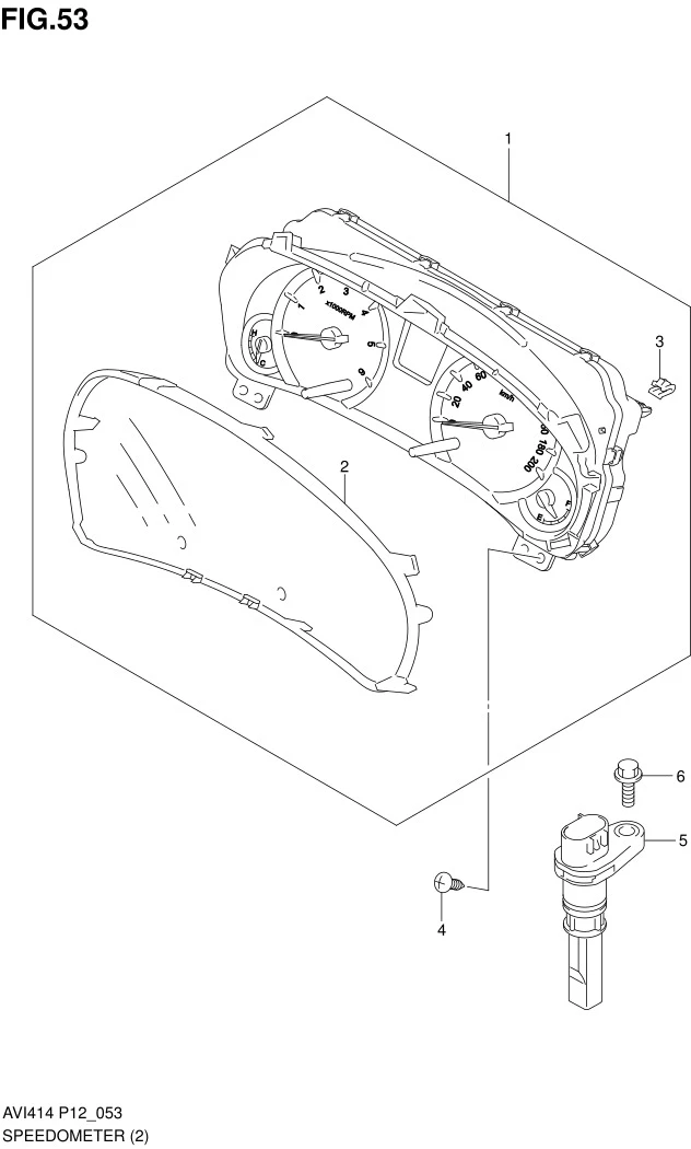 FIG.53 SPEEDOMETER (GL,GX)