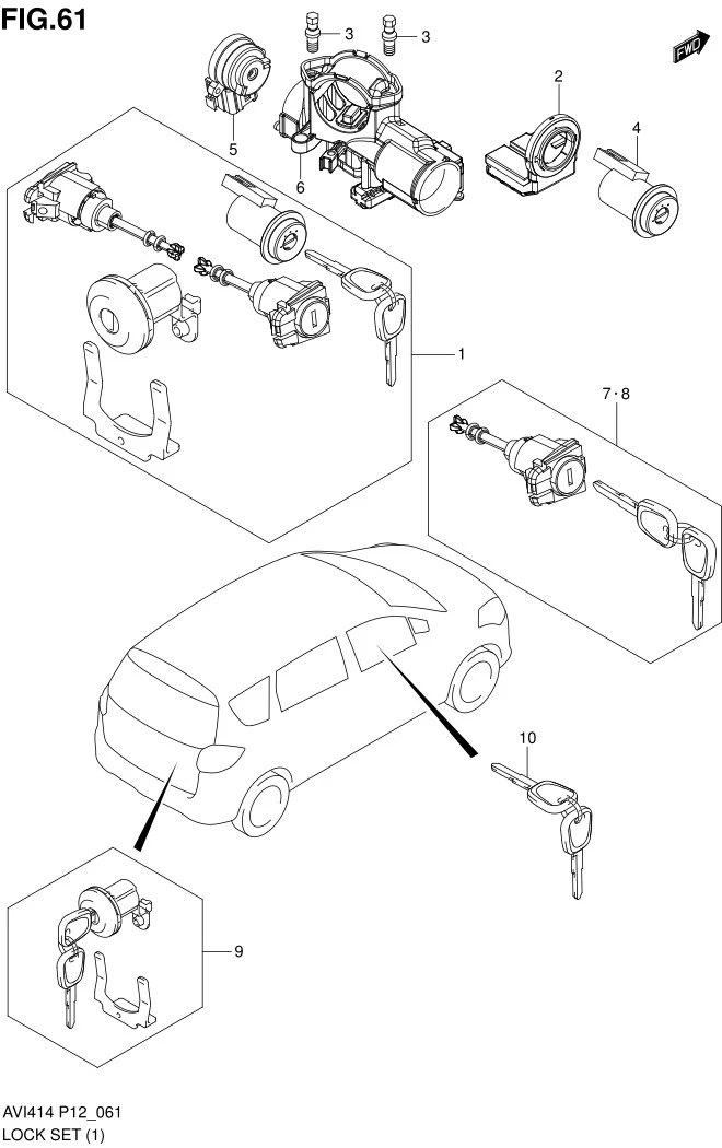 FIG.61 LOCK SET (GA)