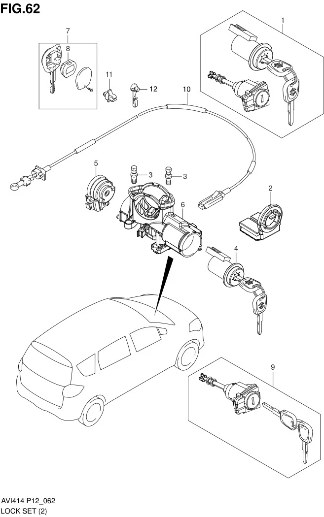 FIG.62 LOCK SET (GL,GX)