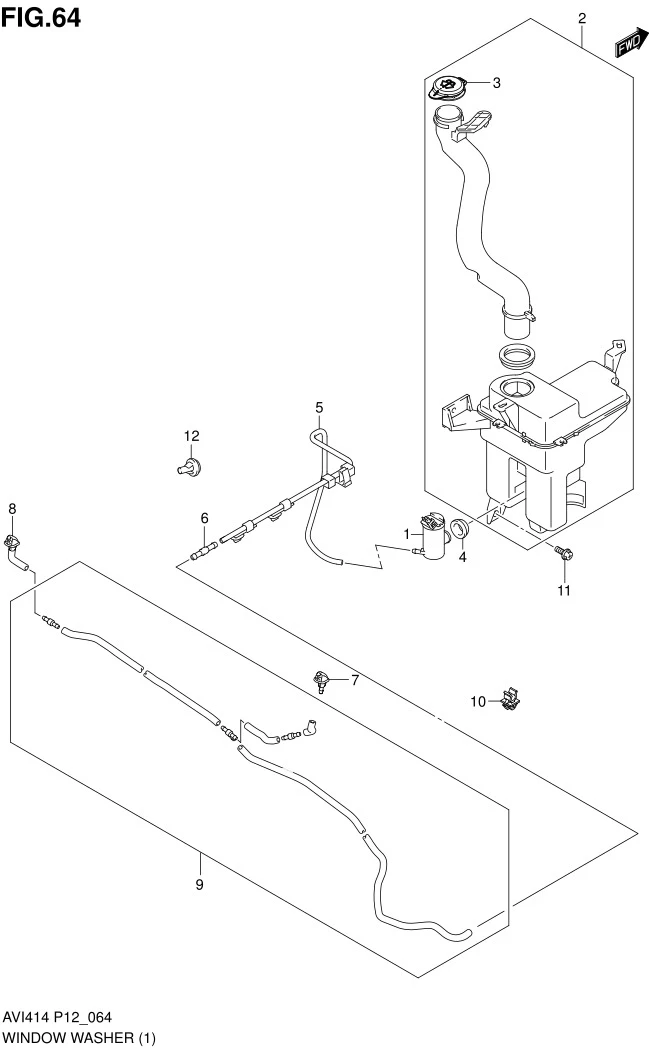 FIG.64 WINDOW WASHER (TYPE 1, TYPE 2 : GA)