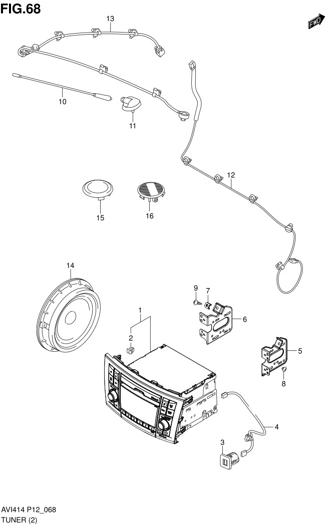 FIG.68 TUNER (GL,GX)