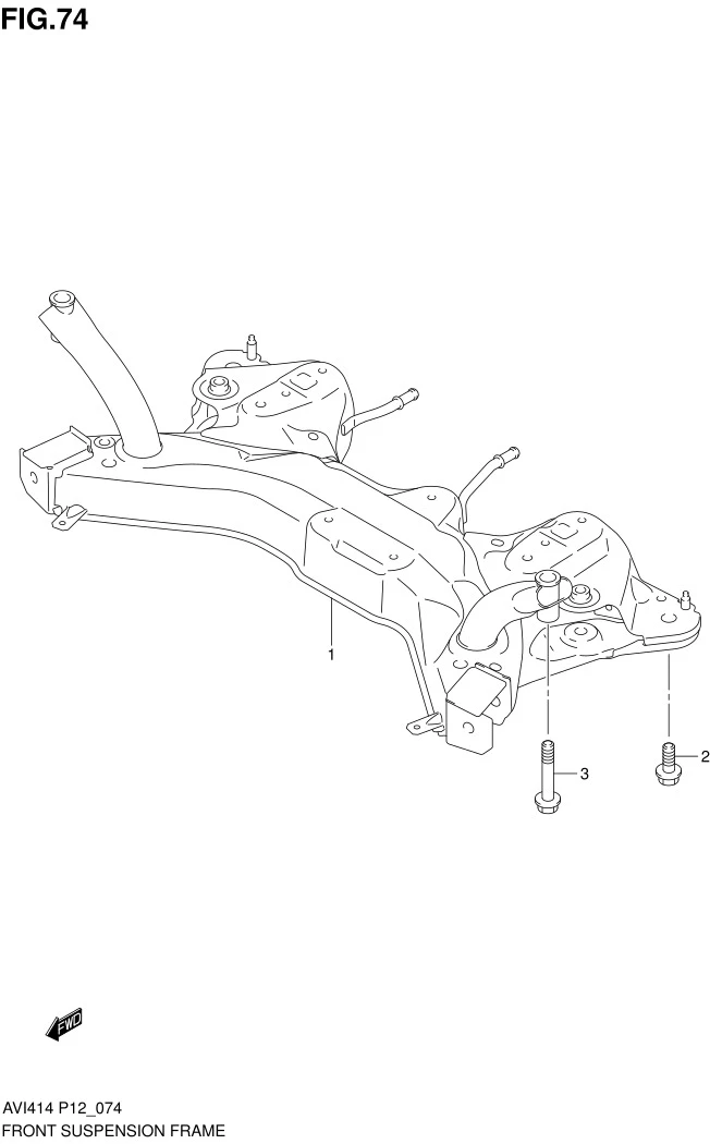 FIG.74 FRONT SUSPENSION FRAME