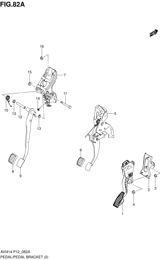 FIG.82A PEDAL/PEDAL BRACKET (MT:TYPE 3)