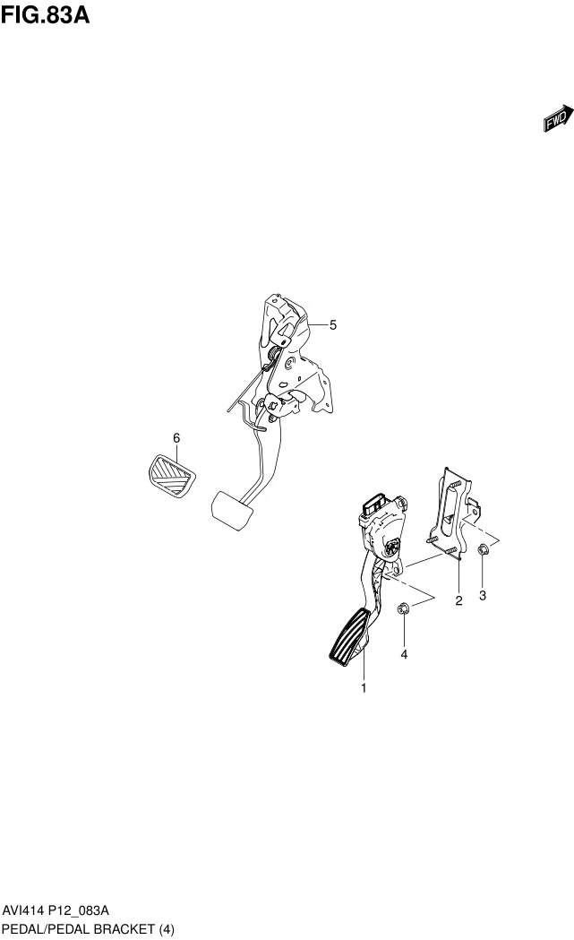 FIG.83A PEDAL/PEDAL BRACKET (AT:TYPE 3)