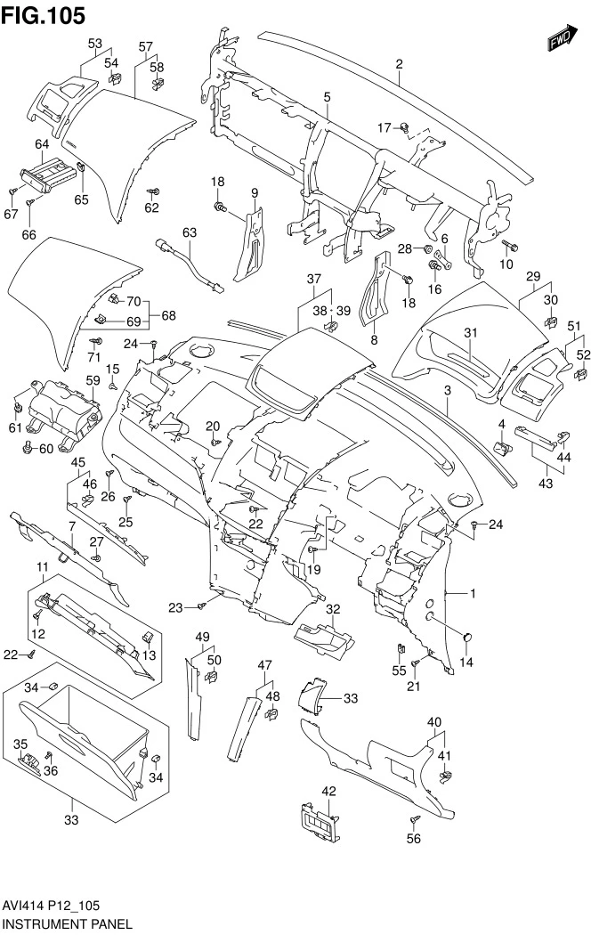 FIG.105 INSTRUMENT PANEL