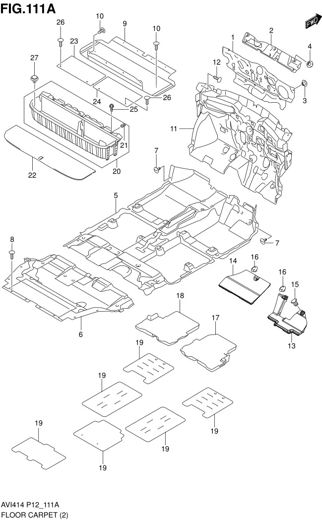 FIG.111A FLOOR CARPET (TYPE 3)