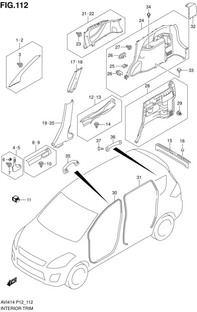 FIG.112 INTERIOR TRIM