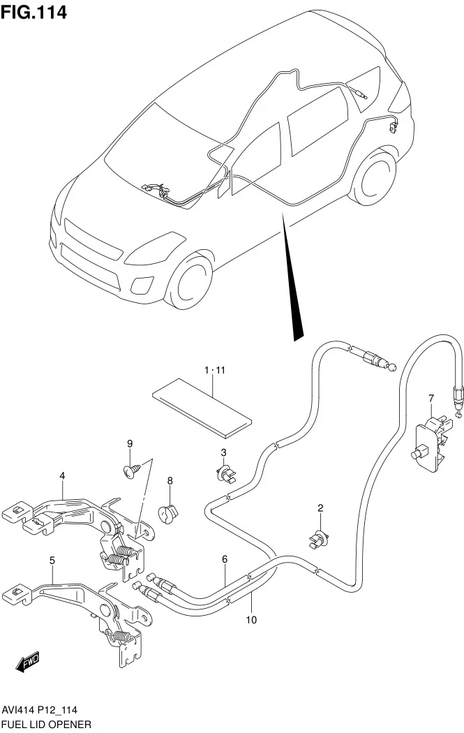 FIG.114 FUEL LID OPENER