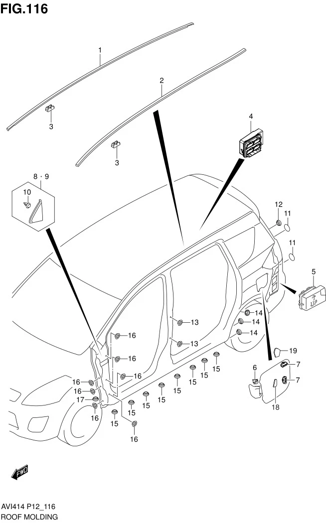 FIG.116 ROOF MOLDING