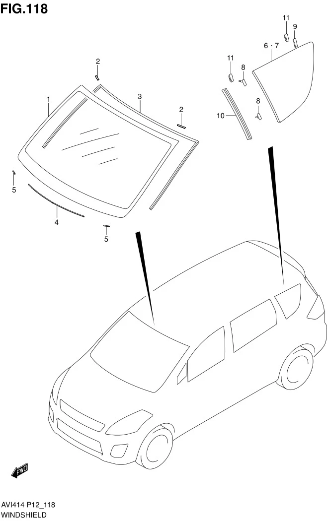 FIG.118 WINDSHIELD