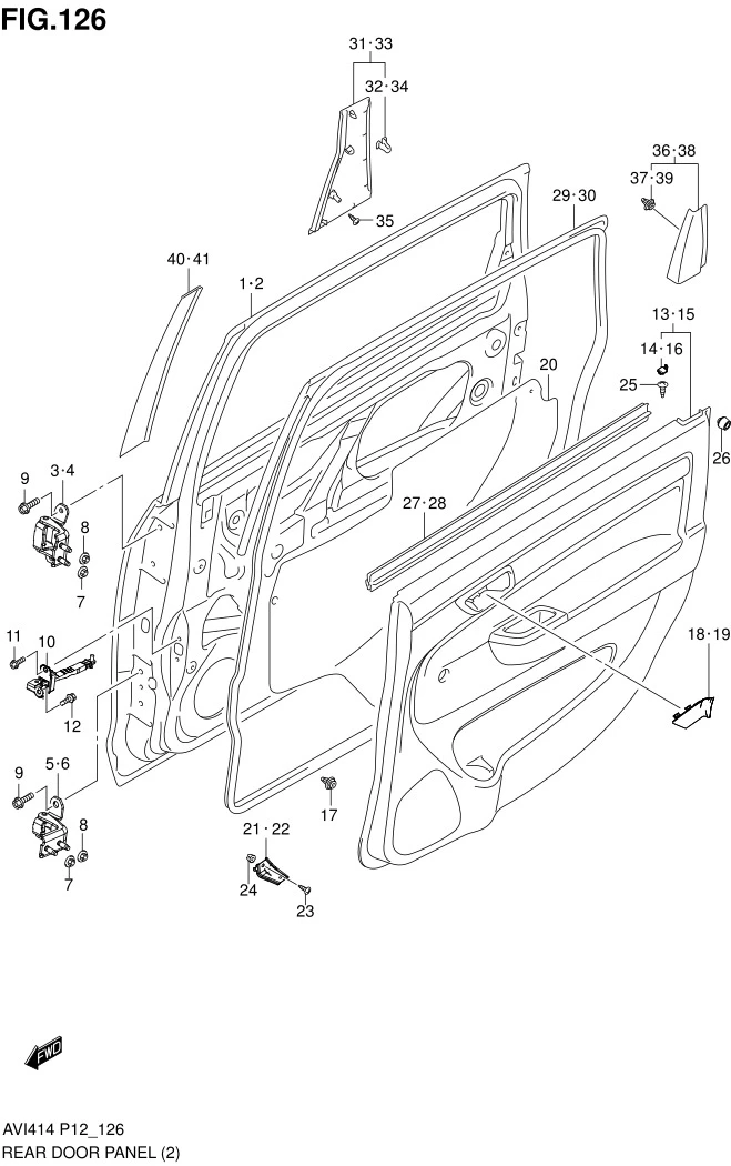 FIG.126 REAR DOOR PANEL (GL, GX)