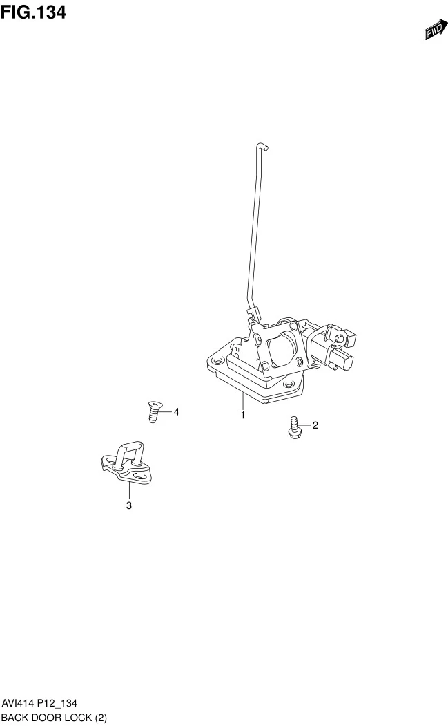 FIG.134 BACK DOOR LOCK (GL,GX)