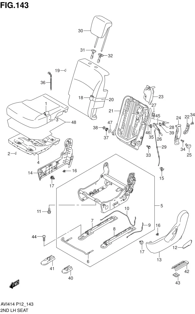 FIG.143 2ND LH SEAT