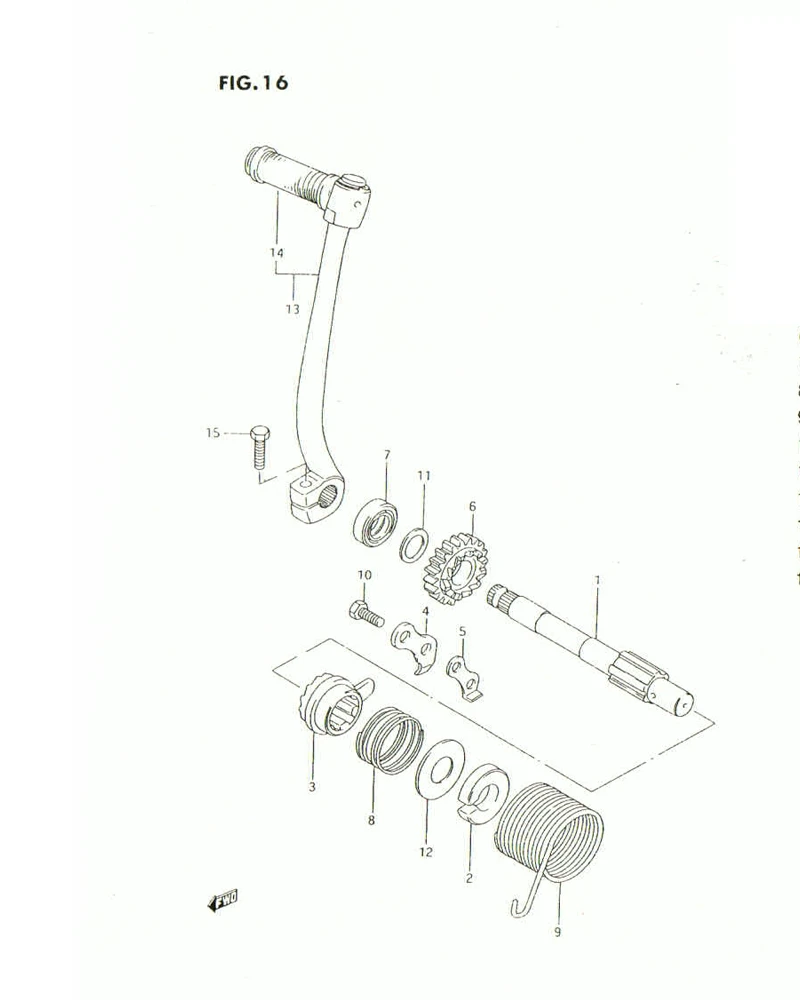 FIG. 16 KICK STARTER