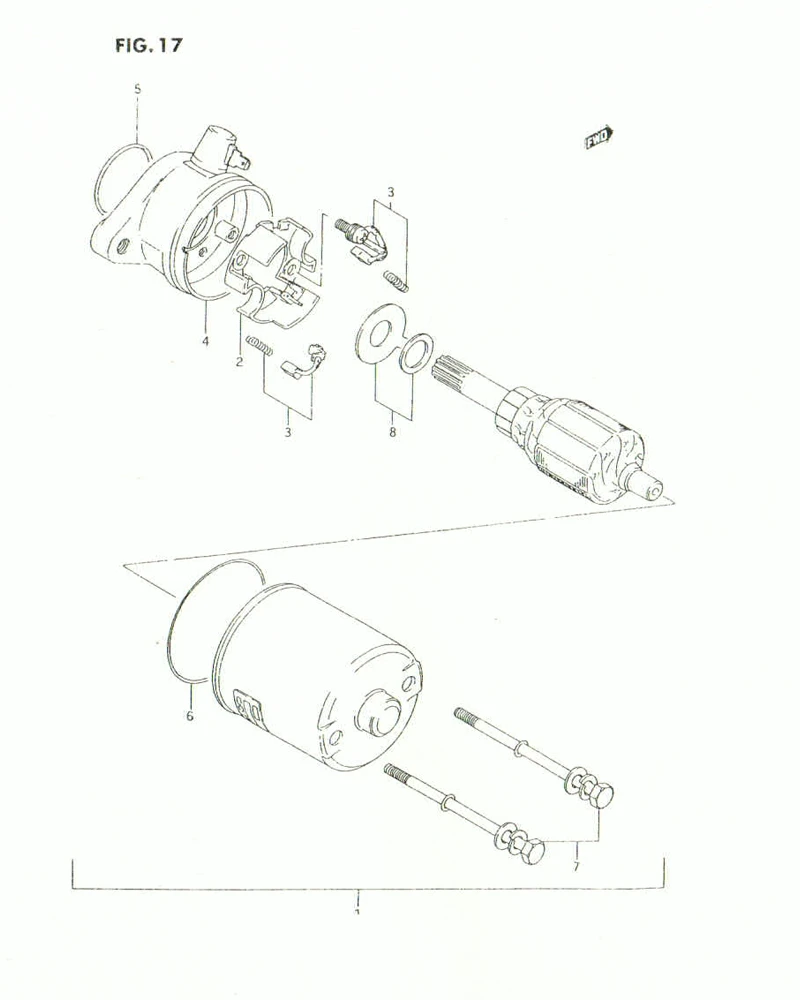 FIG. 17 STARTER MOTOR