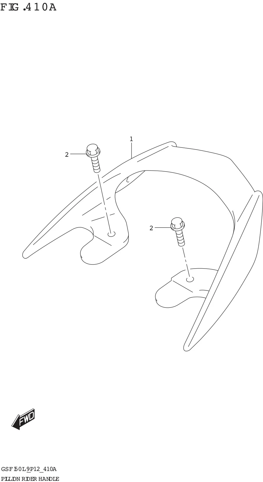 FIG. 410A PILLION RIDER HANDLE
