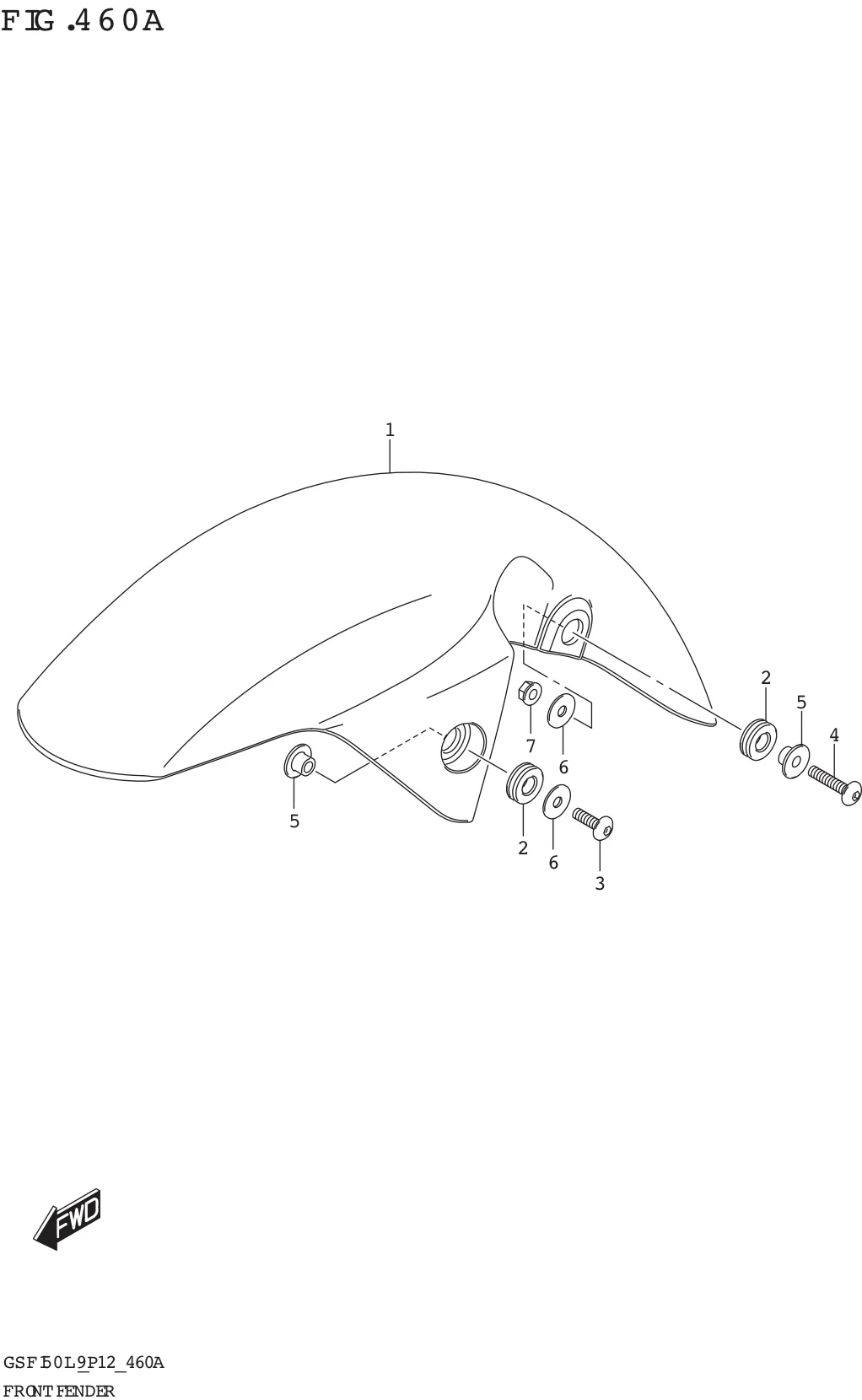 FIG. 460A FRONT FENDER