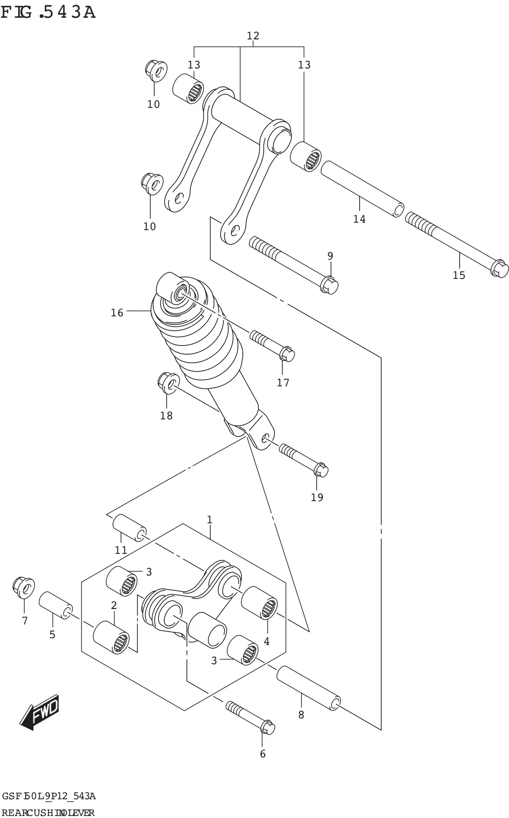 FIG. 543A REAR CUSHION LEVER