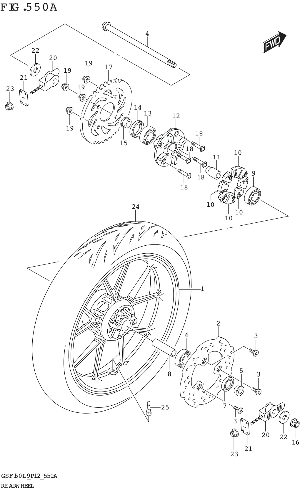 FIG. 550A REAR WHEEL