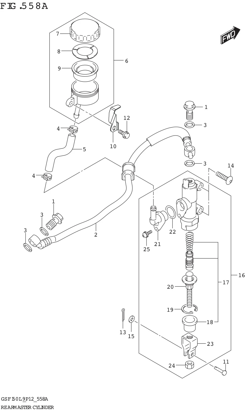 FIG. 558A REAR MASTER CYLINDER
