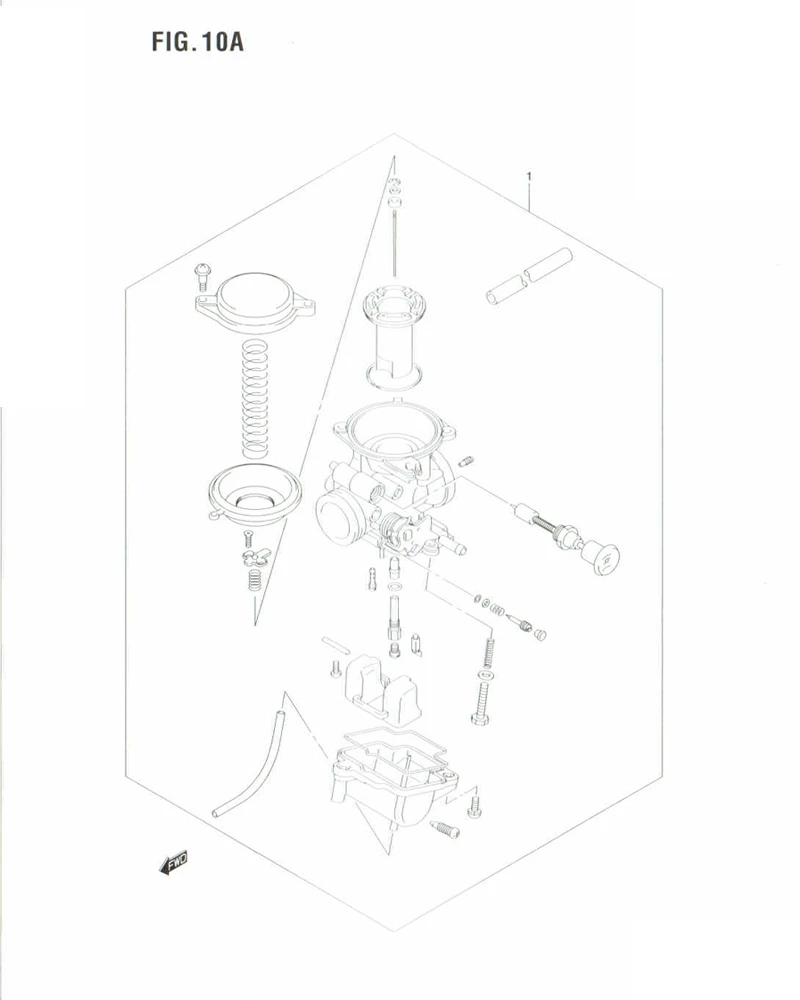 FIG. 10A CARBURETOR  (MODEL K6/K7)