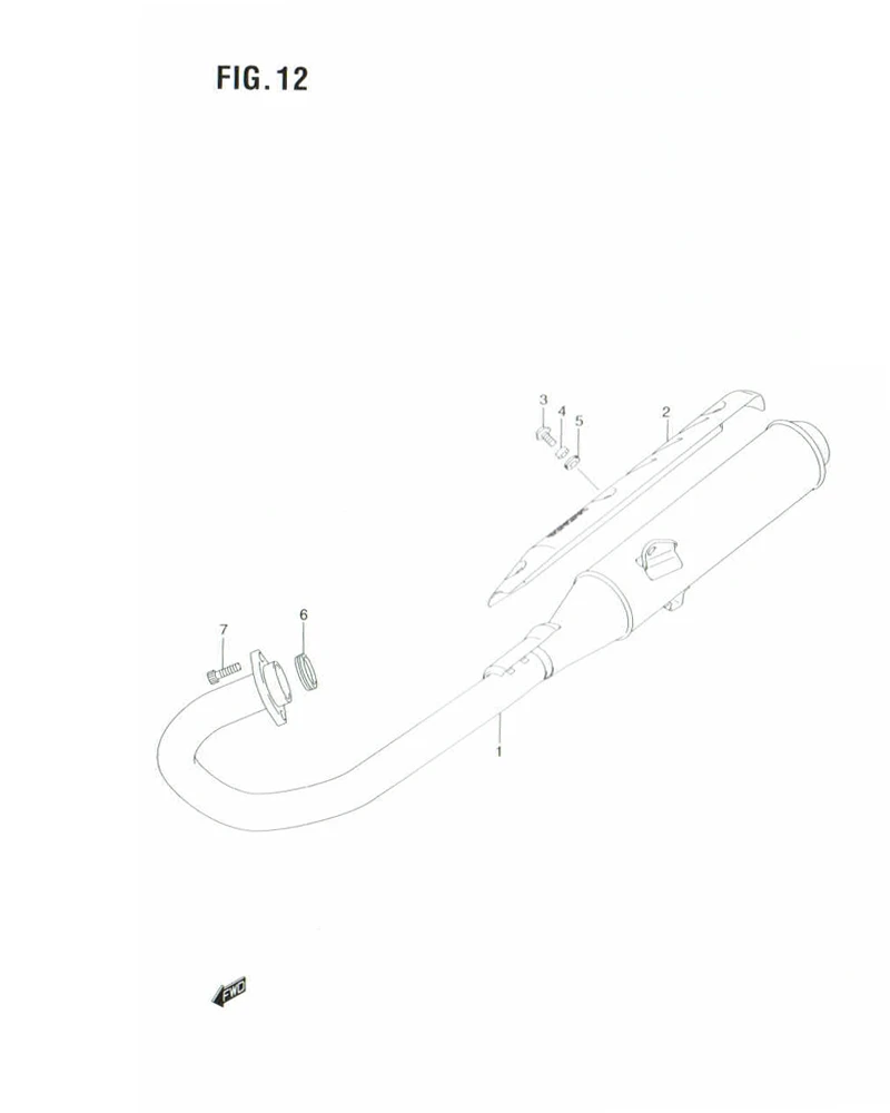 FIG. 12 MUFFLER (MODEL K5)
