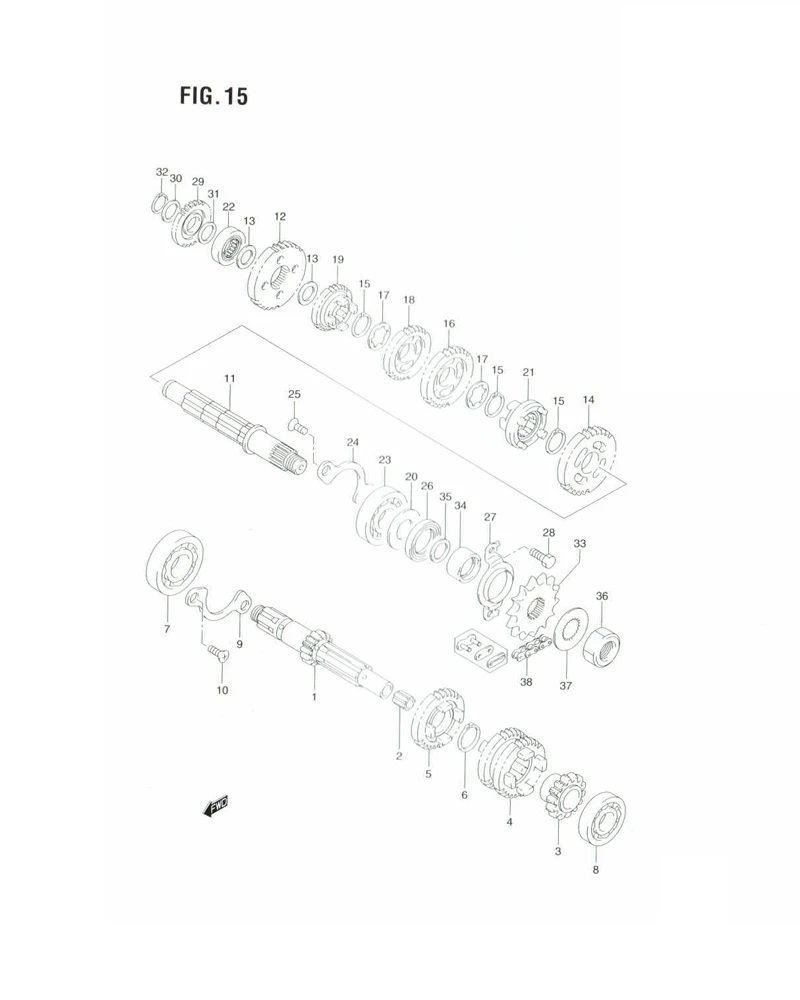 FIG. 15 TRANSMISSION