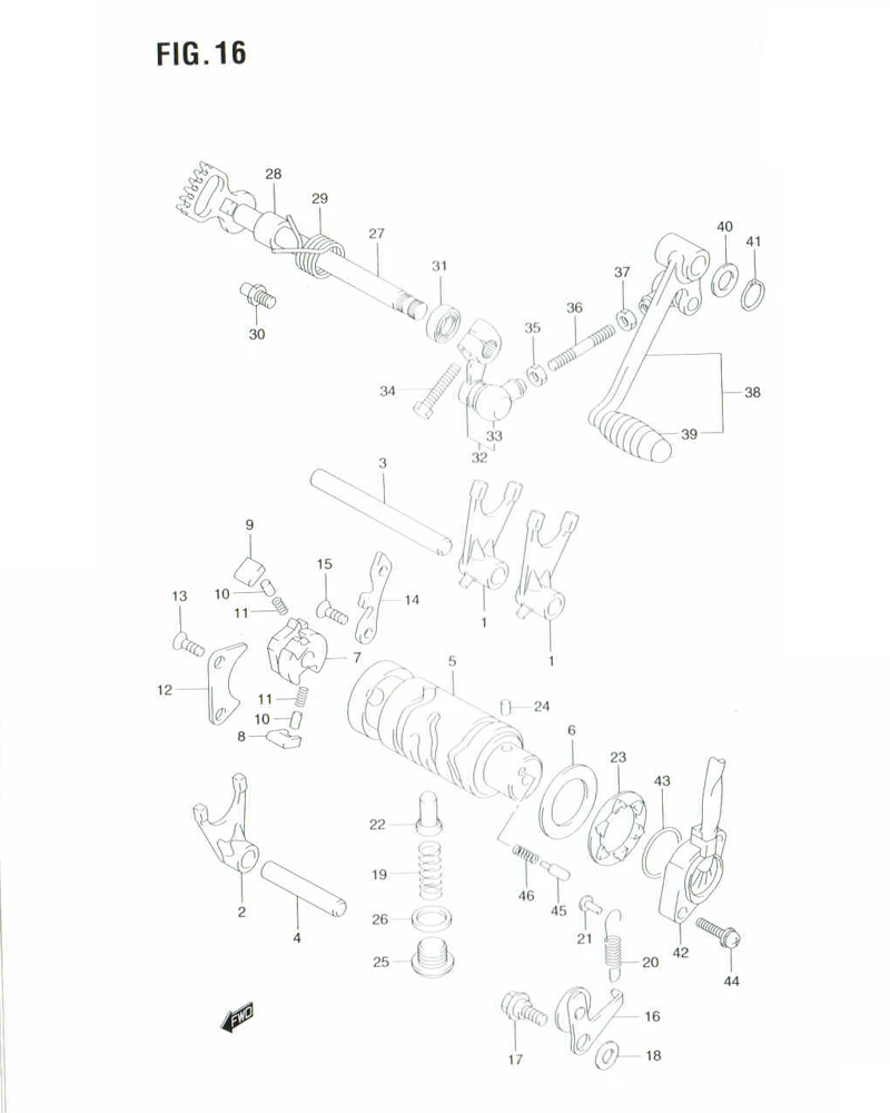 FIG. 16 GEAR SHIFTING