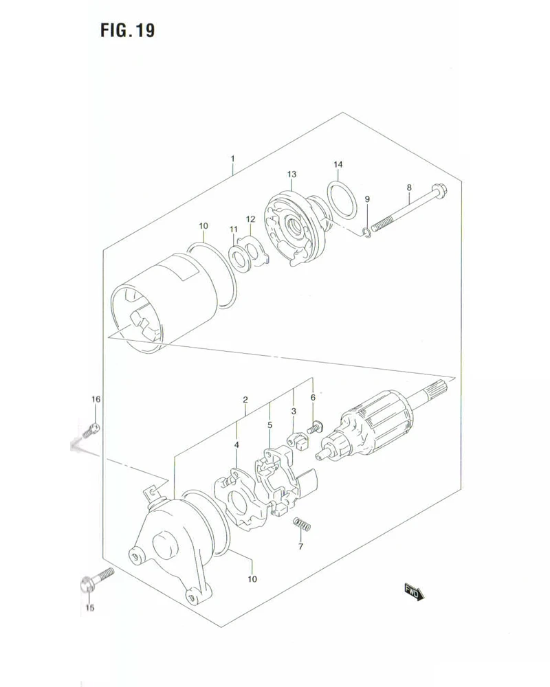 FIG. 19 STARTING MOTOR (DENSO)
