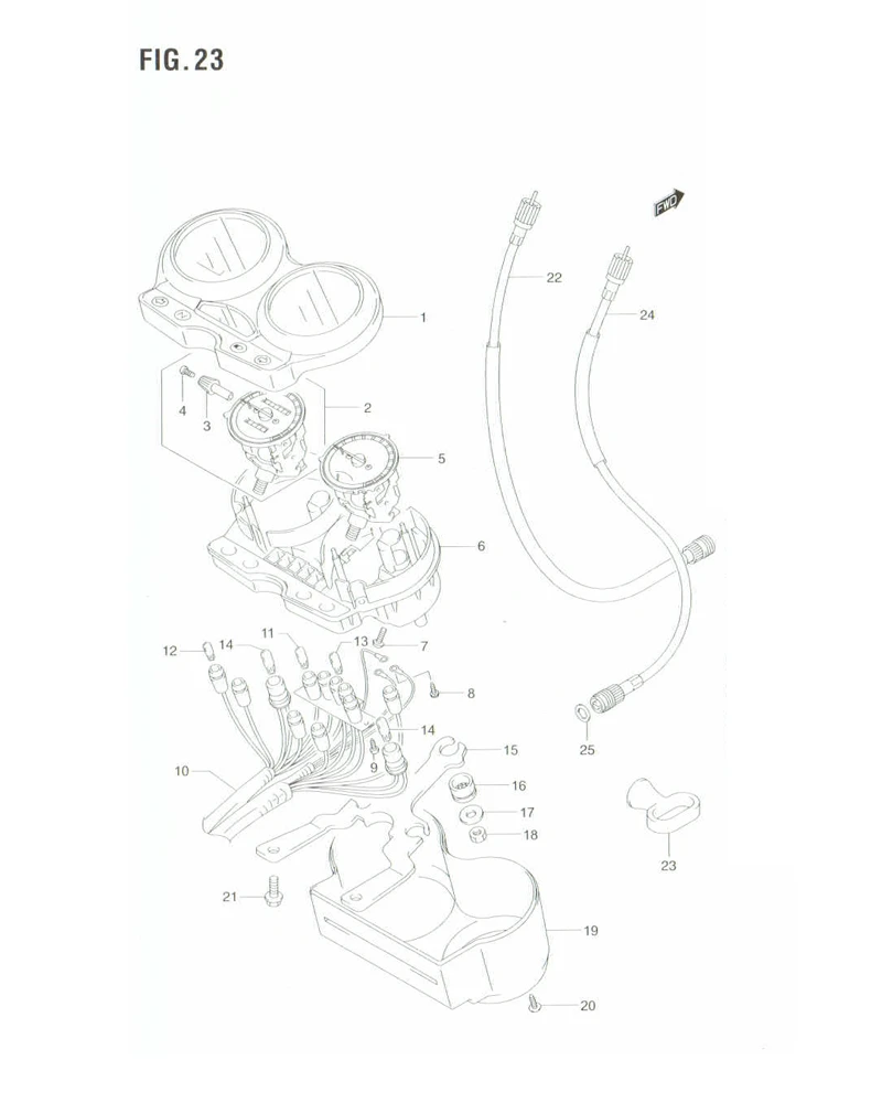 FIG. 23 SPEEDOMETER (MODEL K5/K6)