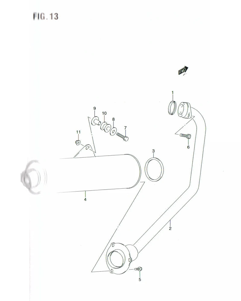 FIG. 13 MUFFLER (MODEL K3K6)