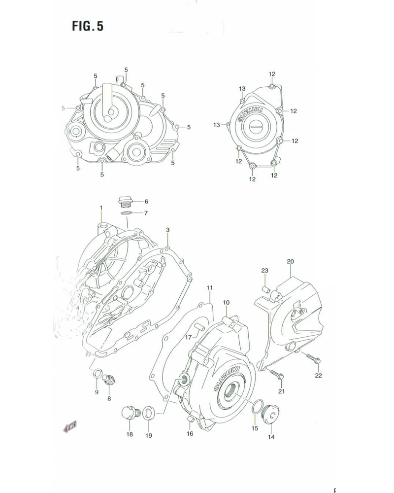 FIG. 5 CRANKCASE COVER