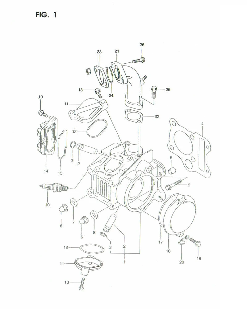 FIG. 1 CYLINDER HEAD