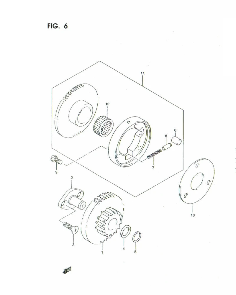 FIG. 6 STARTER CLUTCH