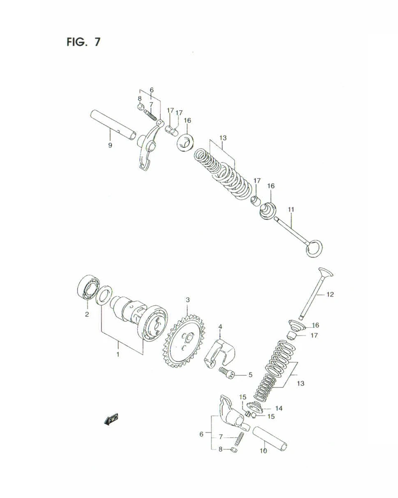 FIG. 7 CAM SAFT / VALVE